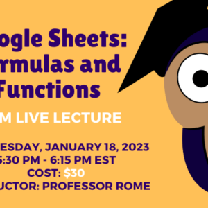 Google Sheets Formulas and Functions