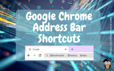Google Chrome Address Bar Shortcuts